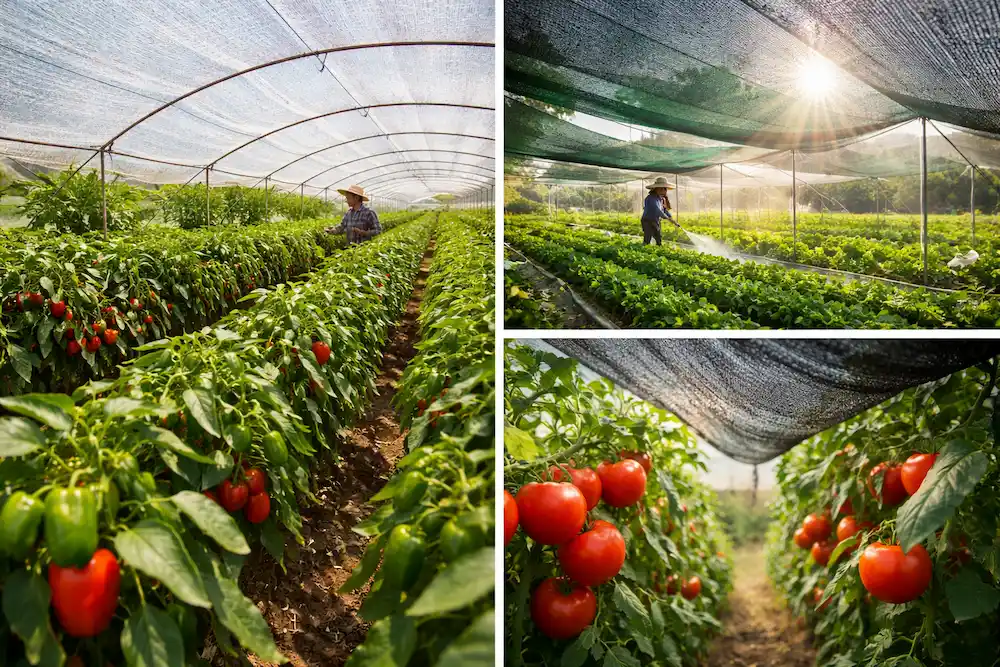 شید گلخانه و توری سایبان برای کاهش نور و افزایش بازدهی محصولات کشاورزی